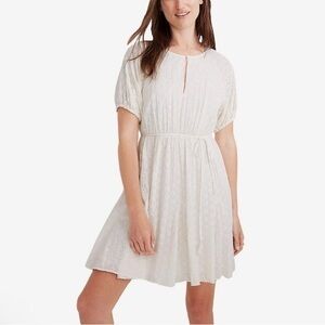 Madewell Eyelet Tassel-Tie Mini Dress Size 8 White/Cream